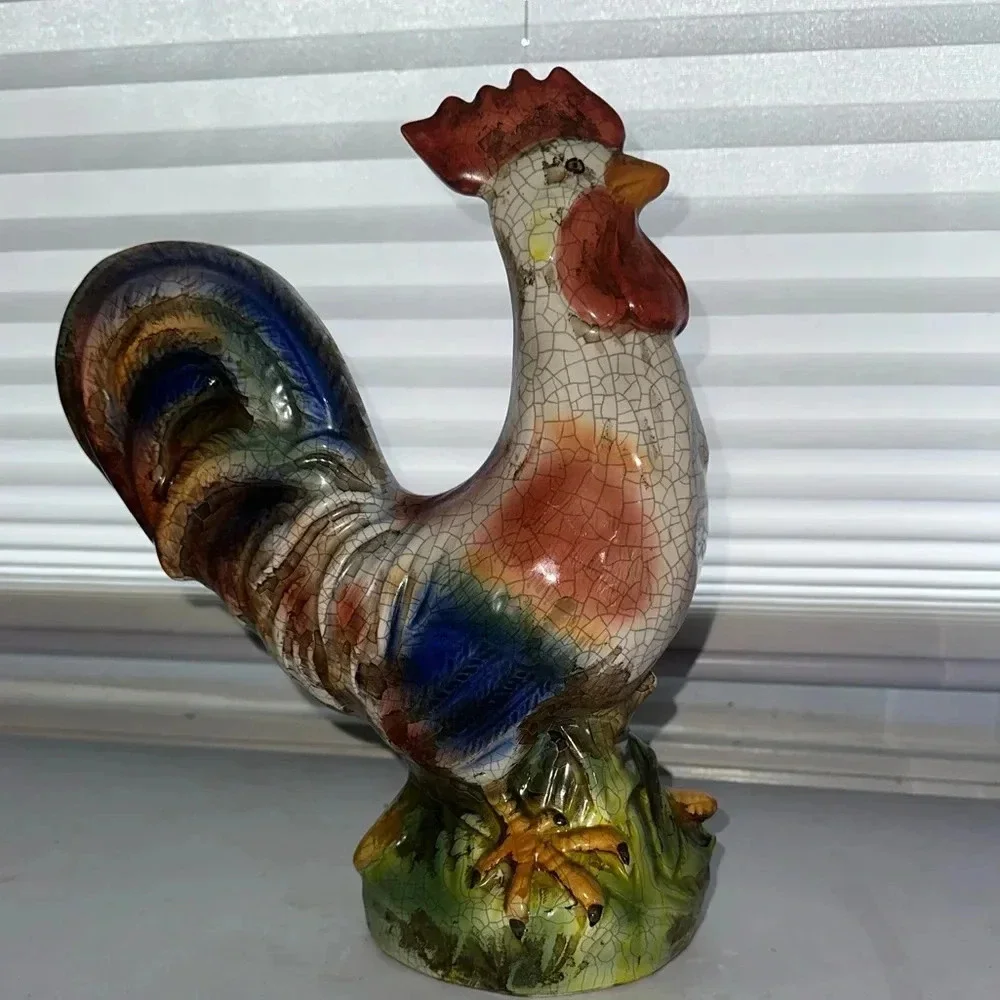Vintage Ceramic Rooster Figurine - Farmhouse Decor - Picture 2 of 5